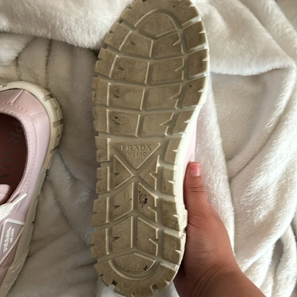 Prada Pink Platform Sneakers